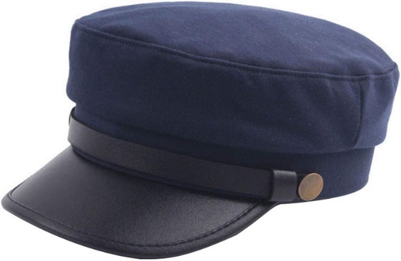 Brcus Mens Womens Newsboy Cap Yacht Captain Sailor Hat Cabbie Baker Boy Peaked Beret - Image 2